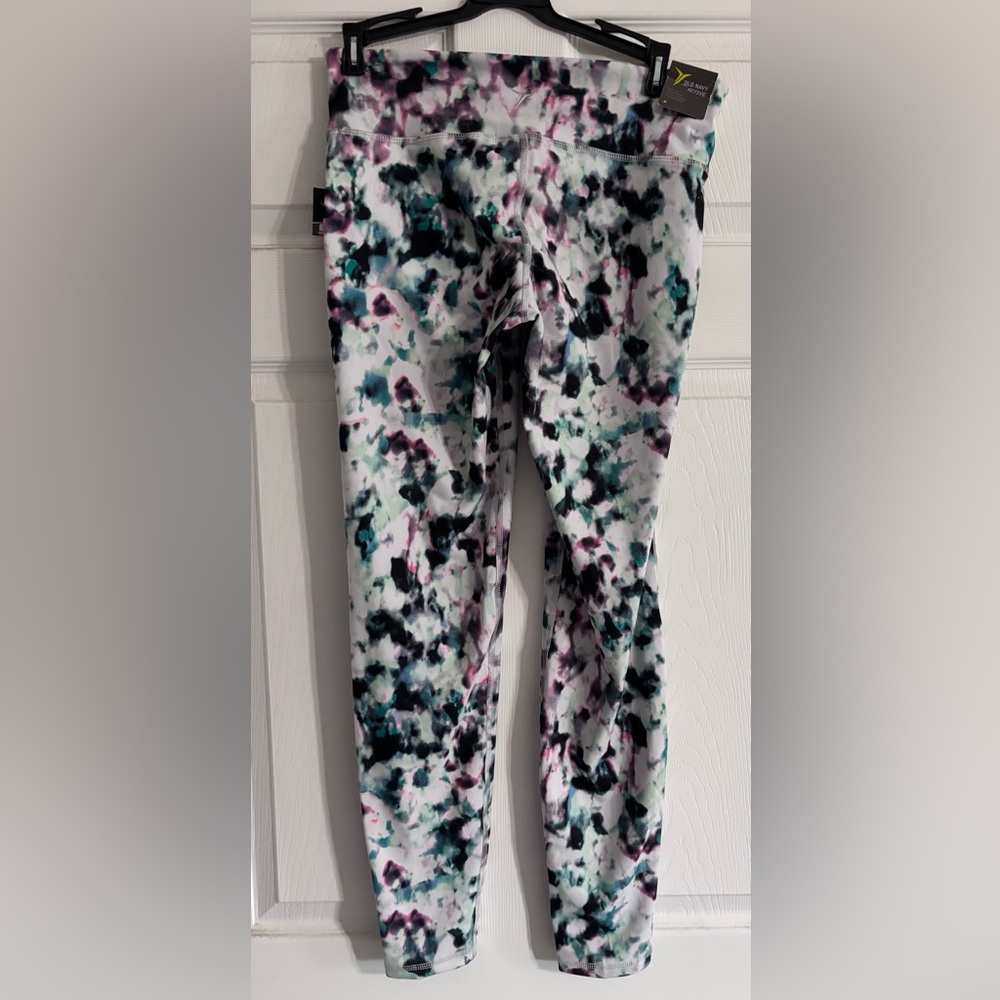 Old Navy Active Compression Multicolor Leggings Women’s Medium NWT